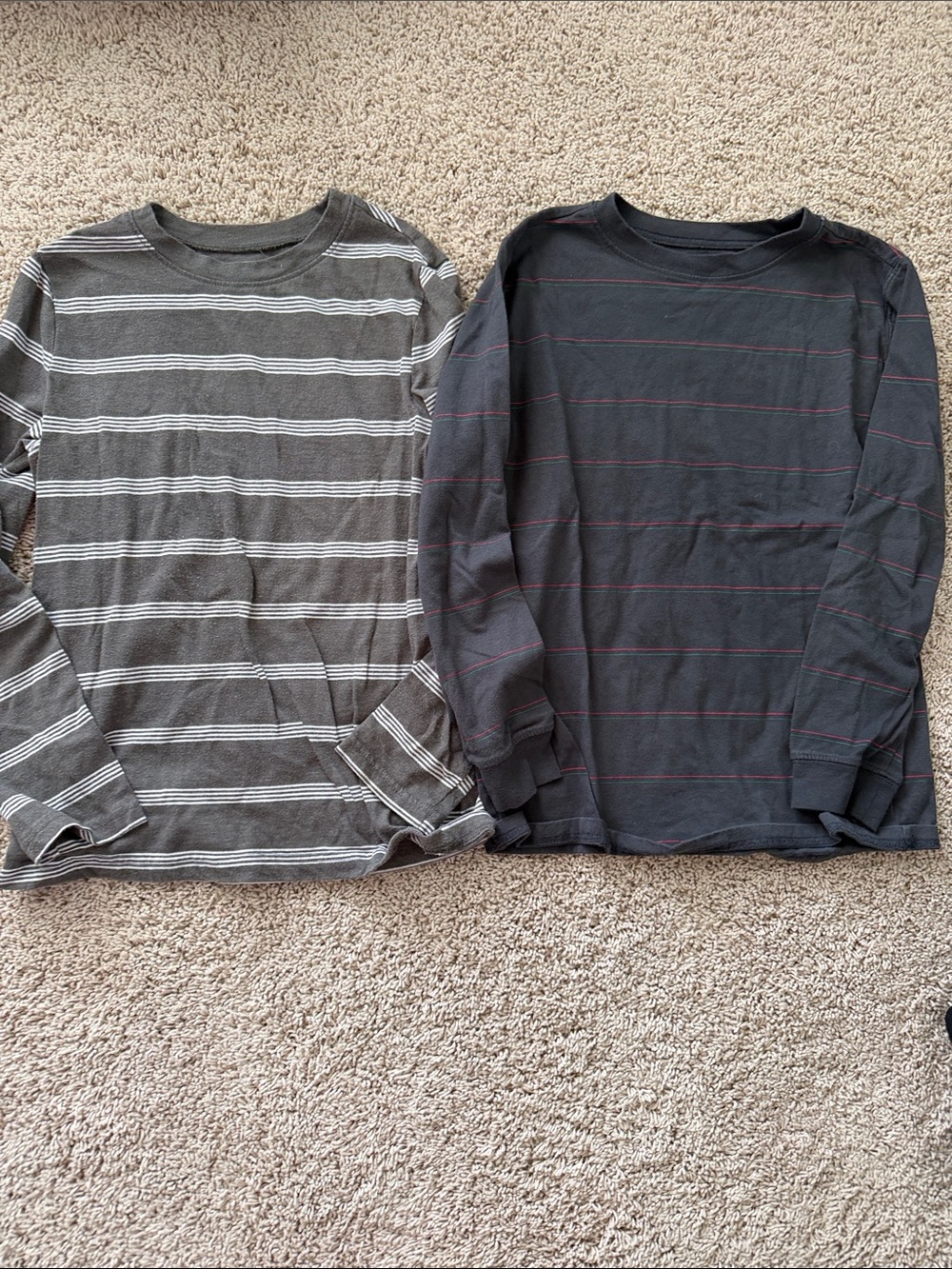 2 - Carters/Jumping Beans boys Long-Sleeve Tee Stripes size large/10